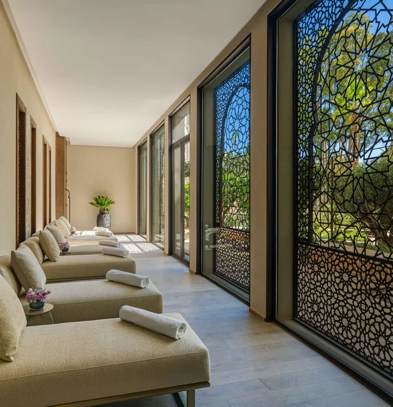 Andalusian-style palace gardens at Fairmont Tazi Palace, Tangier